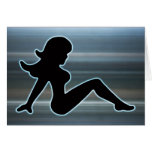Trucker Girl on Metal Cards