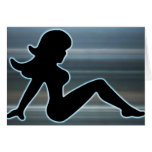 Trucker Girl on Metal Cards