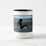 Trucker Girl on Metal Coffee Mugs