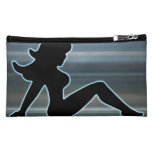 Trucker Girl on Metal Cosmetics Bags
