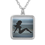 Trucker Girl on Metal Custom Jewelry
