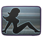 Trucker Girl on Metal Sleeves For MacBook Pro