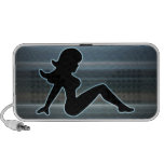 Trucker Girl on Metal Speaker