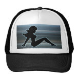 Trucker Girl on Metal Trucker Hat