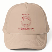 Trucker Hat Red Circle Logo by kcsongwriterscircle Trucker Hat Red Circle Logo