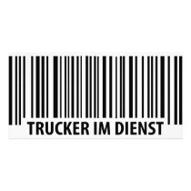 Trucker im Dienst icon Photo Greeting Card