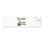 Trucker Powered by Coffee Bumper Stickers
