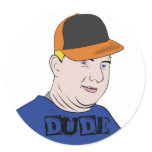 Trucker Todd Round Sticker