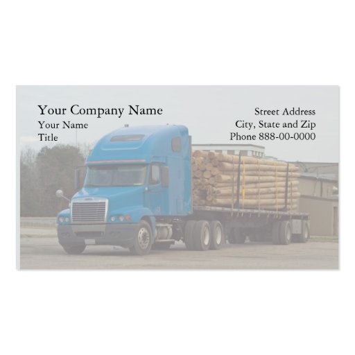 Trucker Trucking Business Card (front side)