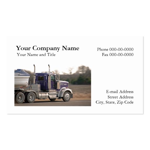 Trucker Trucking Business Card (front side)