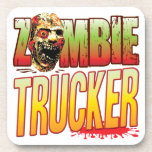 Trucker Zombie Head Beverage Coaster