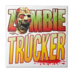 Trucker Zombie Head Ceramic Tile