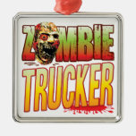 Trucker Zombie Head Christmas Ornaments