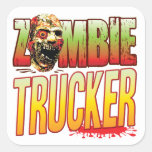 Trucker Zombie Head Sticker