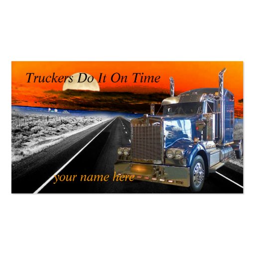 Truckers Do It On Time Make an Impression KIS card Business Card (front side)