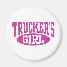 Trucker's Girl Fridge Magnet