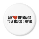 Trucker's Girl Refrigerator Magnets