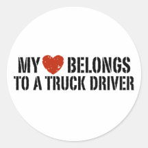 Trucker's Girl Round Sticker