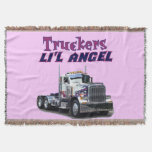 Trucker's L'il Angel Throw Blanket