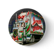 Truckin Santa - Button
