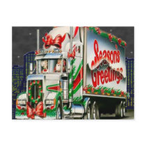 Truckin Santa - Postcard