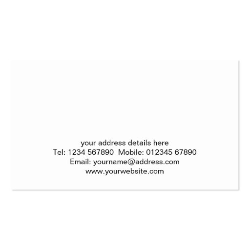 Trucking Business Card (back side)