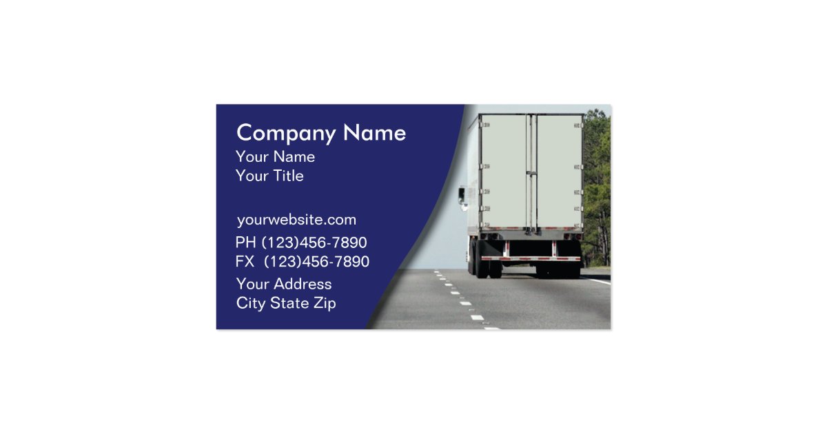 Trucking Business Card Zazzle