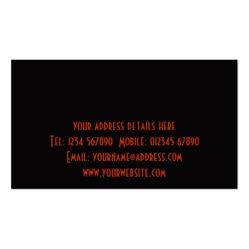Trucking Business Card (back side)