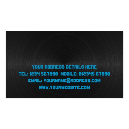 Trucking Company Business Card (back side)