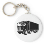 trucking lorry truck container van cartage keychain