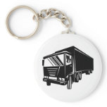 trucking lorry truck container van key chains