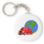 trucking lorry truck container van keychains