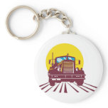trucking lorry truck container van keychain