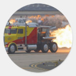 Trucks Engines Round Sticker