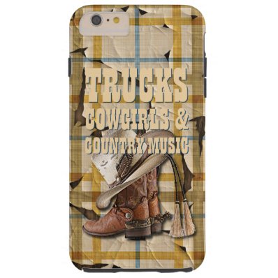 Trucks Girls Country Music Plaid Tartan Pattern Tough iPhone 6 Plus Case