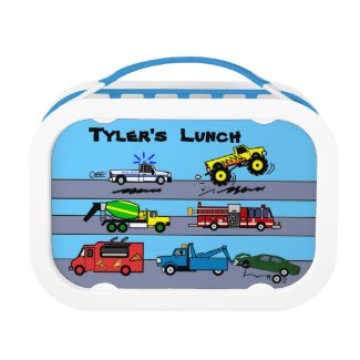 Trucks Truck Lovers Personalized Boys Lunch Box