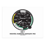 True Airspeed Indicator (ICE-T Mnemonic) Post Cards
