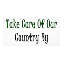 True Americans Take Care Of Our Country By Plantin photo cards