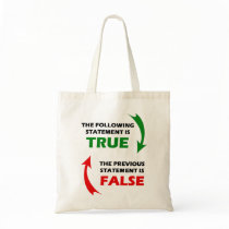 True and False Statements Tote Bags