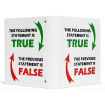 True and False Statements 3 Ring Binders
