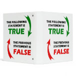 True and False Statements 3 Ring Binders