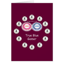 True Blue Gamer Pinball Card