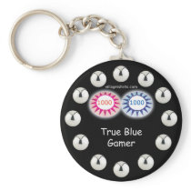 True Blue Gamer Pinball Keychains