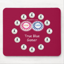 True Blue Gamer Pinball Mouse Mat