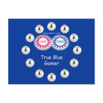 True Blue Gamer Pinball Post Cards