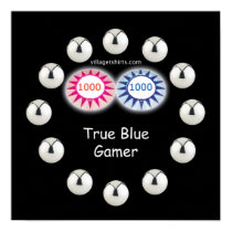 True Blue Gamer Pinball Poster