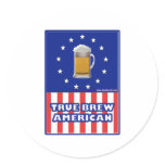 True Brew American Classic Round Sticker