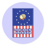 True Brew American Wine Classic Round Sticker