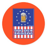 True Brew Americans Classic Round Sticker