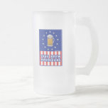 True Brew Americans Frosted Glass Beer Mug